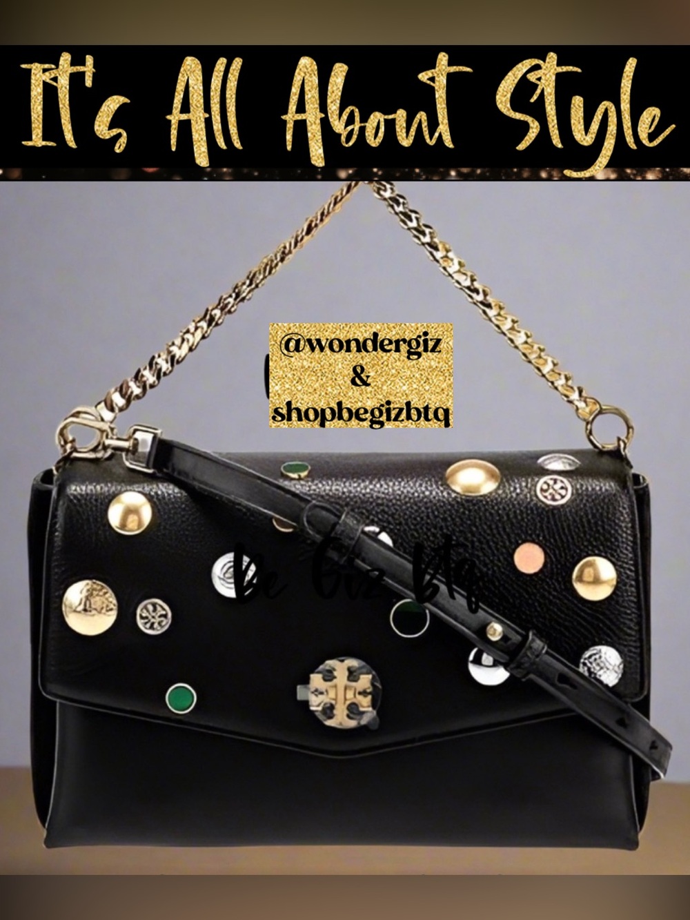 Tory Burch Authentic Kira Mixed Materials Embellished Unique Bag Limited Edition - Picture 1 of 15